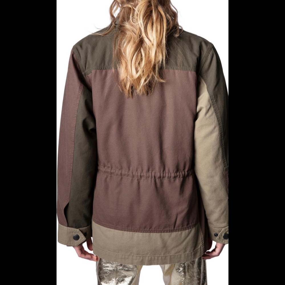 Zadig Voltaire 2 in 1 Parka Kaki M/L NEW - Picture 4 of 6